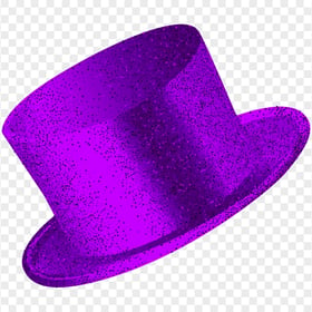 New Year Christmas Purple Glitter Hat PNG