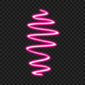HD Pink Glowing Neon Zigzag Line Transparent PNG
