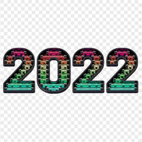 HD New Year 2022 Text Design PNG