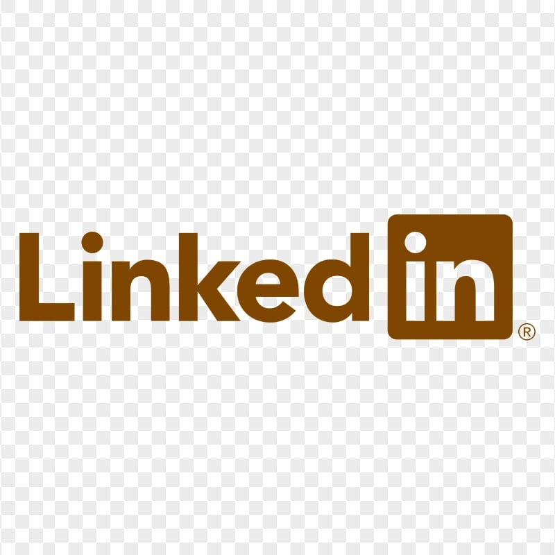 HD Linkedin Brown Logo Transparent Background
