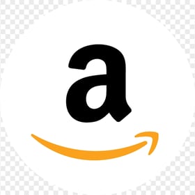 Round Official Amazon A Letter Symbol Logo Icon