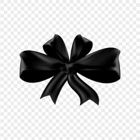 Vector Black Ribbon Bow Transparent PNG