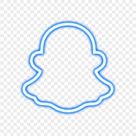 HD Blue Snapchat Neon Logo PNG