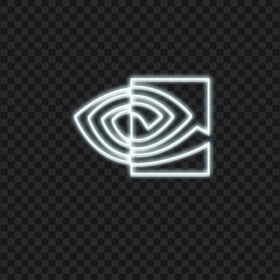 Nvidia Eye White Neon Logo Icon PNG