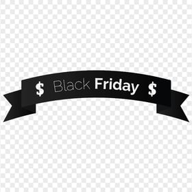 HD Black Friday Outline Ribbon Discount Sales PNG
