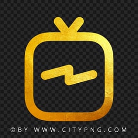 Golden Gold IGTV Instagram Tv Logo Icon