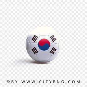 Soccer Ball With South Korea Flag PNG