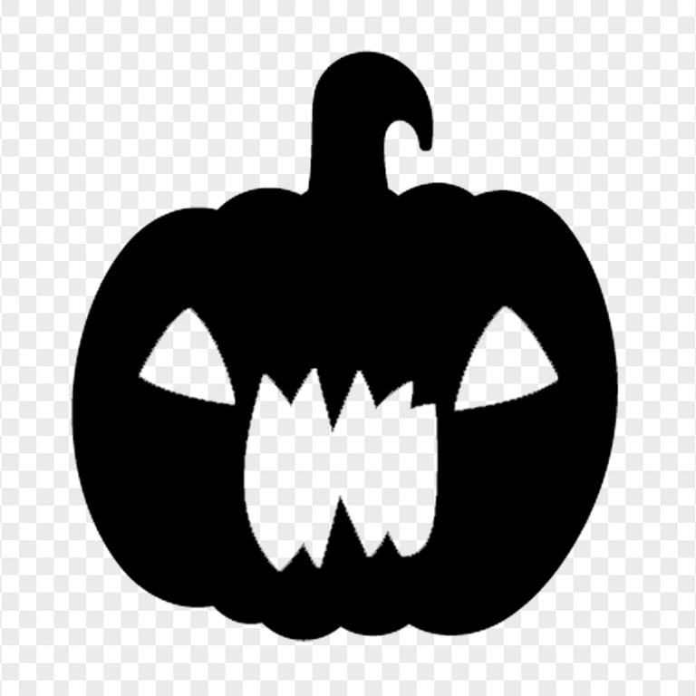 Black Halloween Pumpkin Scary Shape Silhouette