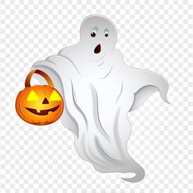 Cartoon Illustration Halloween Ghost Character PNG