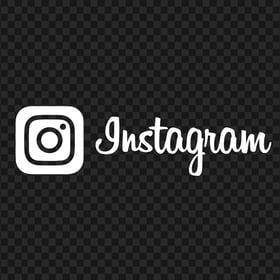 White IG Instagram Insta Text Logo
