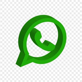 HD 3D WhatsApp Wa App Outline Logo Icon PNG