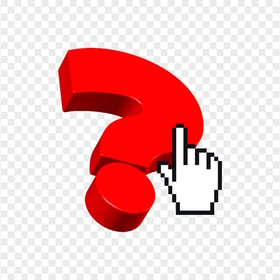 Finger Mouse Cursor Clicking Question Mark Icon