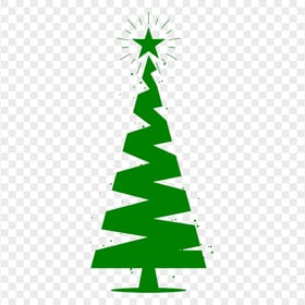 HD Flat Green Vector Christmas Tree Icon Silhouette PNG