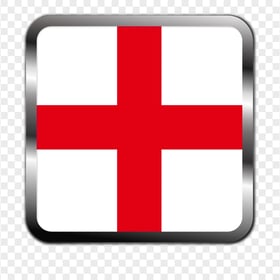 England Square Metal Framed Flag Icon FREE PNG