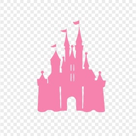 Mickey Mouse Castle Pink Silhouette PNG