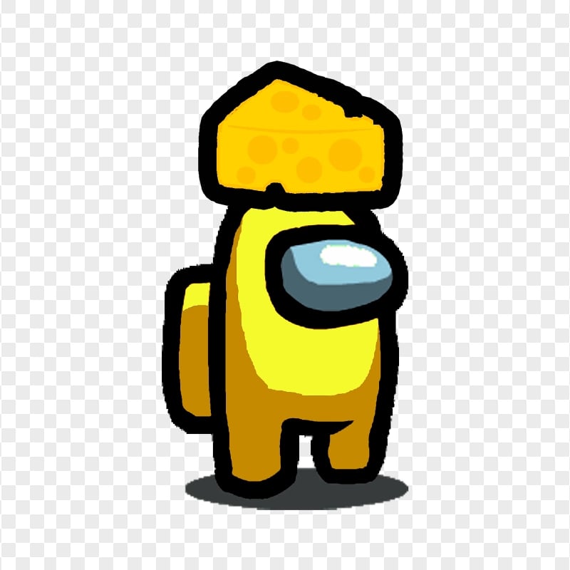 HD Cheese Hat Yellow Among Us Character PNG Citypng