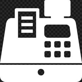 HD White POS System Machine Icon PNG