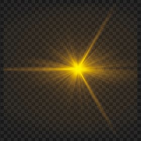 Yellow Shining Star Effect PNG Image
