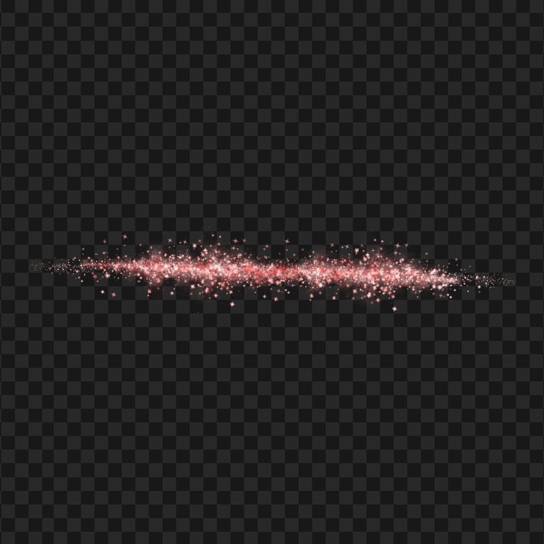 Red Sparkle Stars Light Line Effect PNG Image