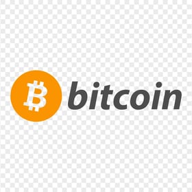 HD BTC Bitcoin Text Logo PNG