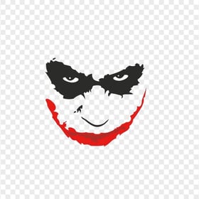 Joker Face Silhouette With Red Lips