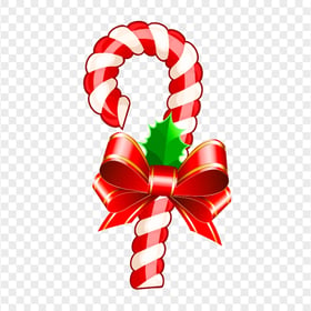 HD Cute Decorated Christmas Candy Cane PNG