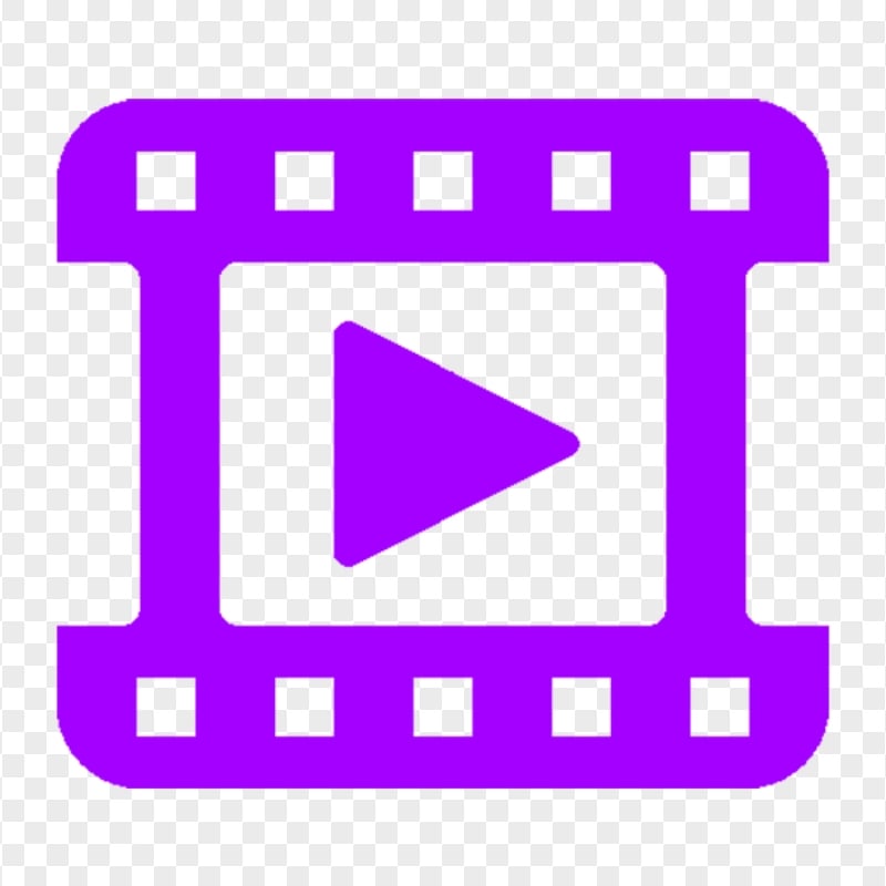 HD Video Play, Watch Player Purple Icon Transparent Background