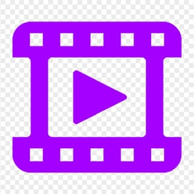 HD Video Play, Watch Player Purple Icon Transparent Background