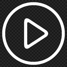 PNG Round Play Video Player White Icon