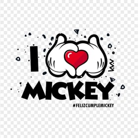 HD I Love Mickey Mouse Logo PNG