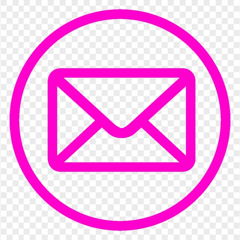 PNG Mail Email Address Round Outline Pink Icon Citypng