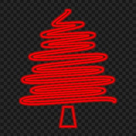 HD Creative Red Neon Christmas Tree PNG