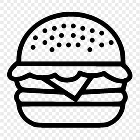 Hamburger Junk Food Black Icon