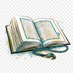 HD قرآن Quran Islam Koran Book Watercolor PNG