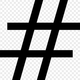 Black Hashtag # Social Media Icon