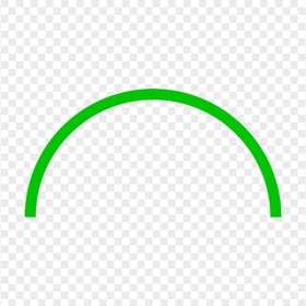 Half Semi Circle Border Green Frame PNG