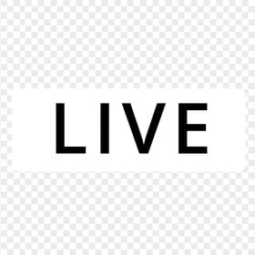 HD Black And White Instagram Live Button PNG