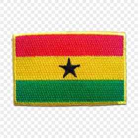 Embroidered Ghana Flag Patch PNG