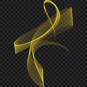 Yellow Curved Lines Abstract Transparent PNG