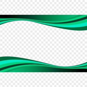 Abstract Green Curved Lines Borders Frame FREE PNG