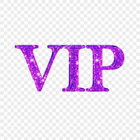 VIP Purple Glitter Word Logo Sign PNG