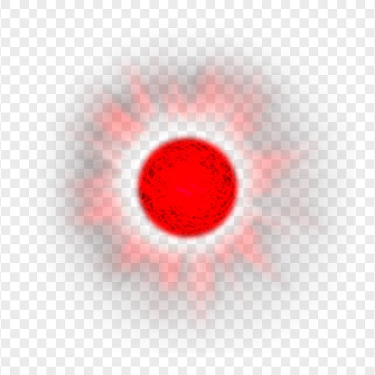 HD Glowing Red Ball Effect PNG