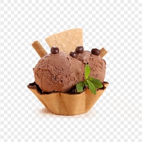 PNG Chocolate Ice Cream Waffle Cone