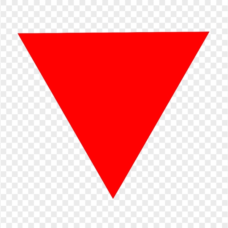 HD Red Triangle Upside Down PNG