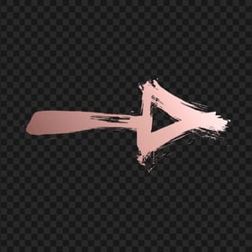 Rose Gold Arrow Brush Stroke Effect Point Right