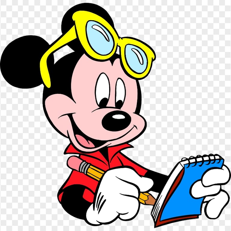 Mickey Mouse Child Writing HD PNG | Citypng