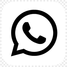 HD White & Black WhatsApp Wa Whats App Square Logo Icon PNG