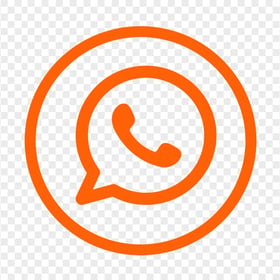 HD Orange Outline Circles Whatsapp Wa Logo Icon PNG