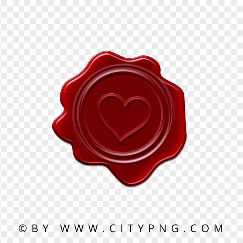 Love Red Seal Wax Stamp FREE PNG | Citypng