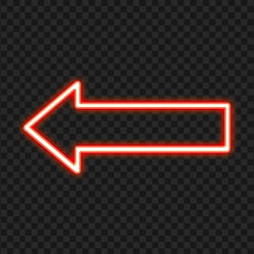 HD Neon Arrow Red Left Icon PNG